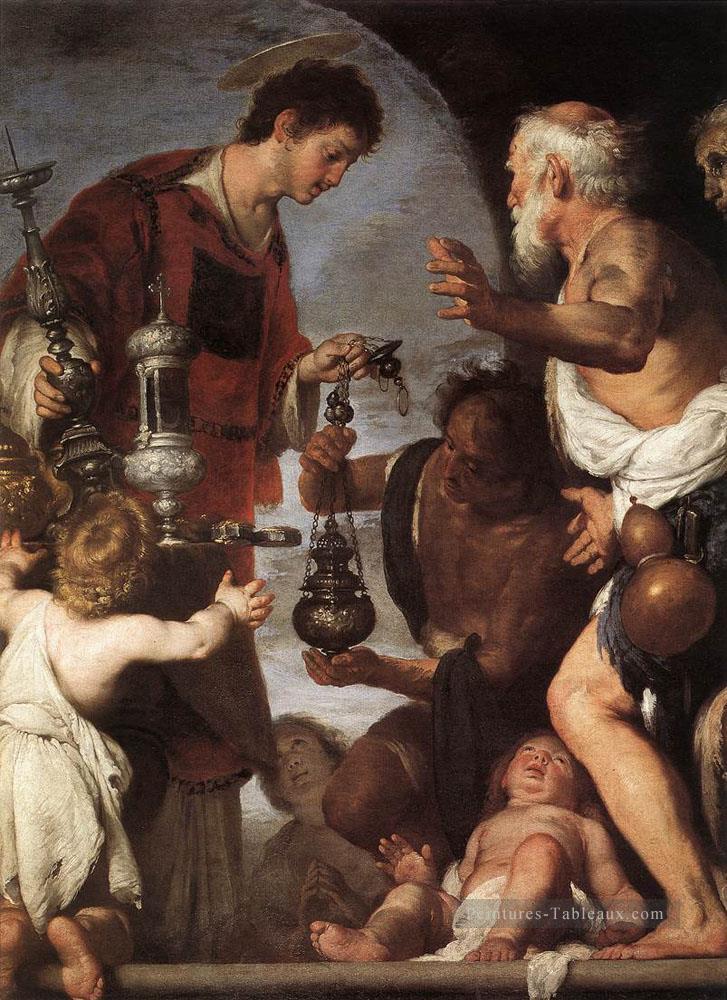 La Charité de St Laurent 1639 italien Baroque Bernardo Strozzi Peintures à l'huile